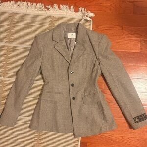 Babaton Gray Standout Plaid Blazer